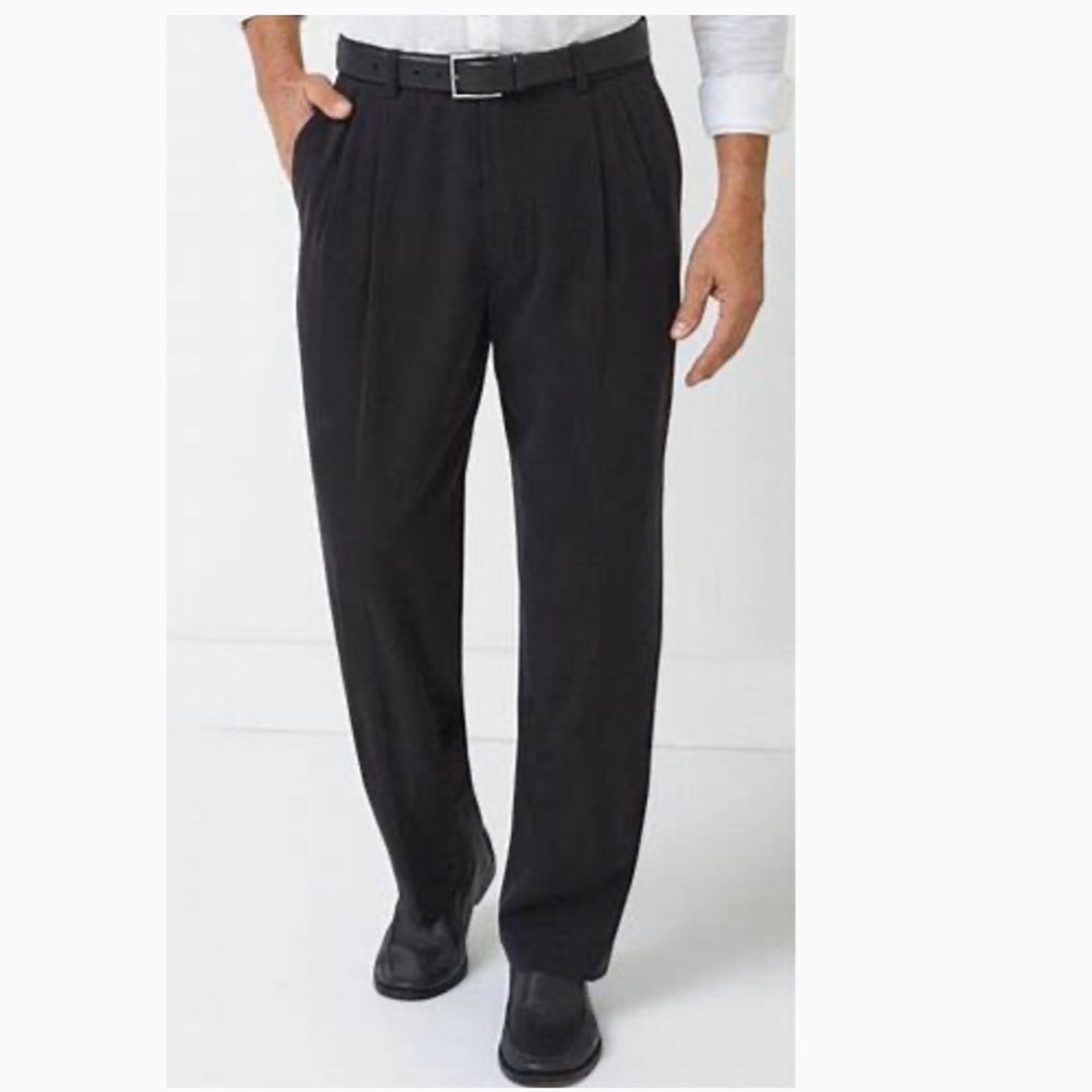 Silk pants aDry cleaned price is firm. 40 inches in length